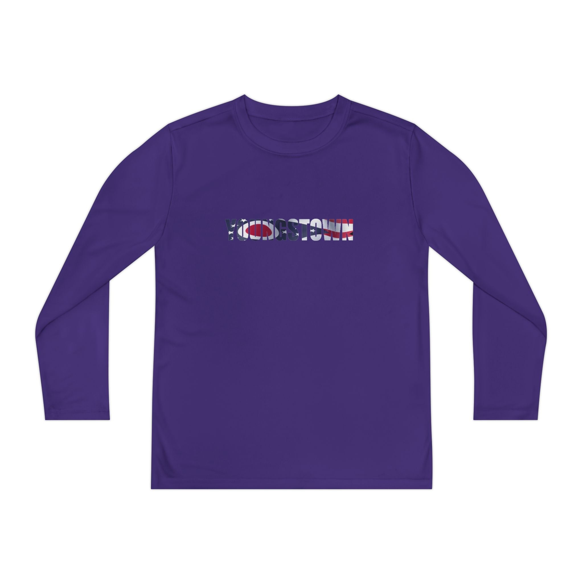Ohio Flag Youth Long Sleeve Tee — Youngstown Text Graphic - 314 Originals
