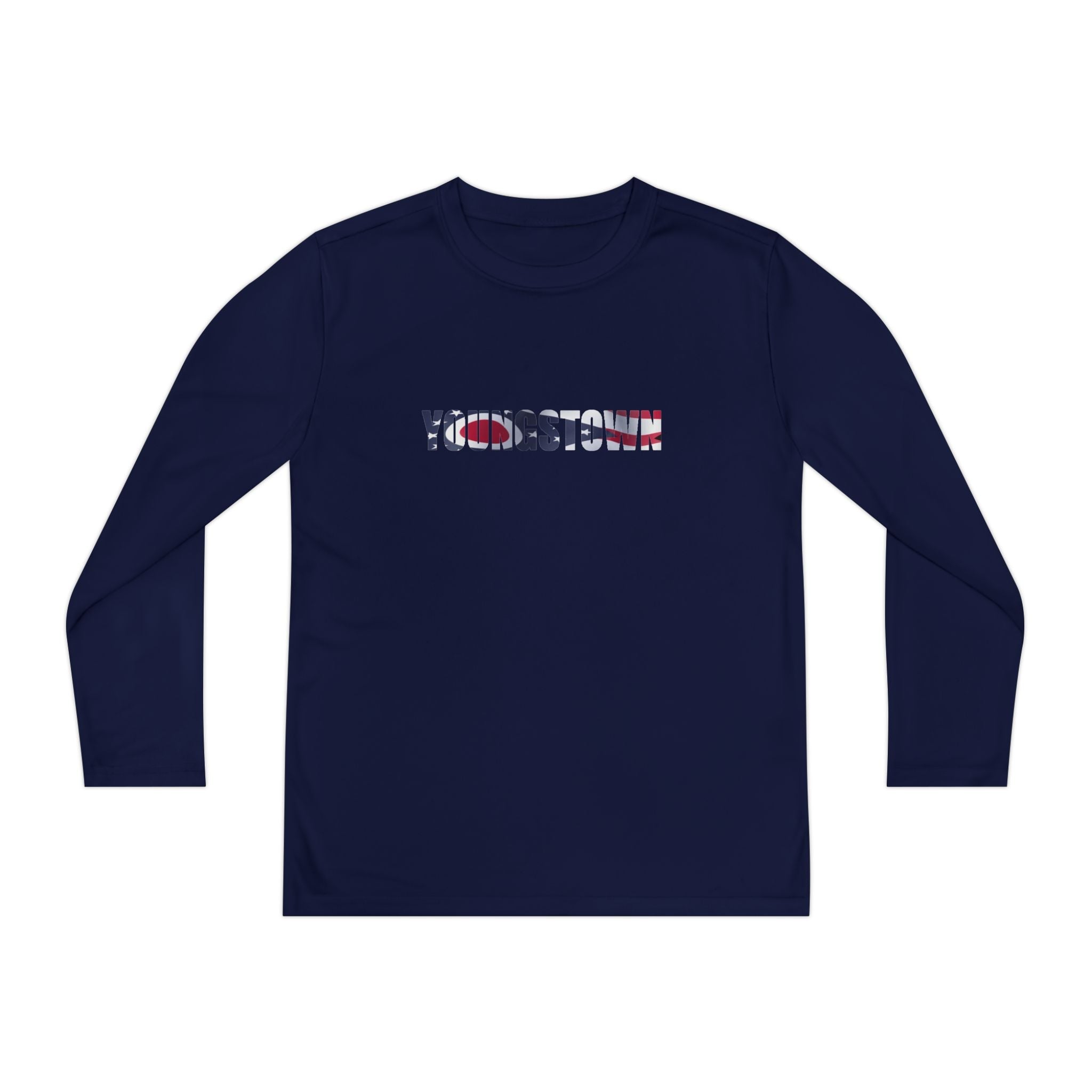 Ohio Flag Youth Long Sleeve Tee — Youngstown Text Graphic - 314 Originals