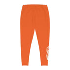 Orange Plus Size Leggings — Subtle Side Script Graphic, Comfortable Everyday Activewear - 314 Originals