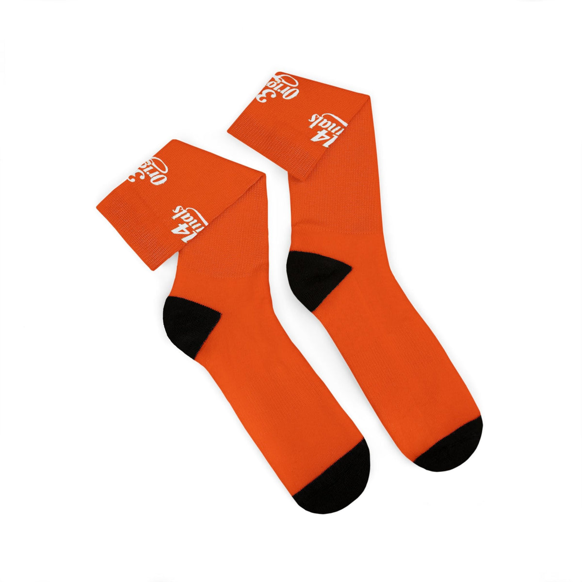 Orange Sublimation Socks with '314 Originals' Script — Athletic Crew Socks - 314 Originals