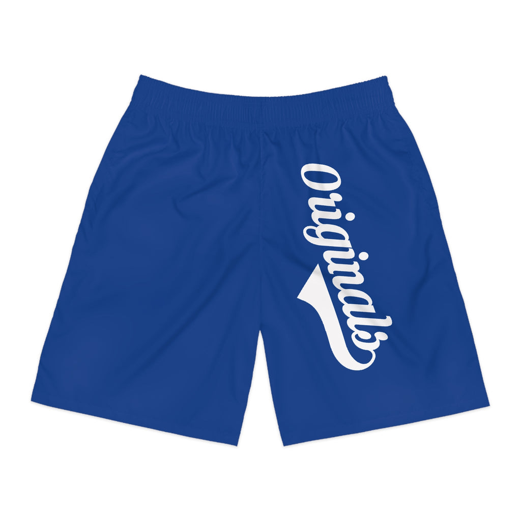 Originals Vertical Script Men's Jogger Shorts — Blue Athletic Casual Summer Shorts - 314 Originals