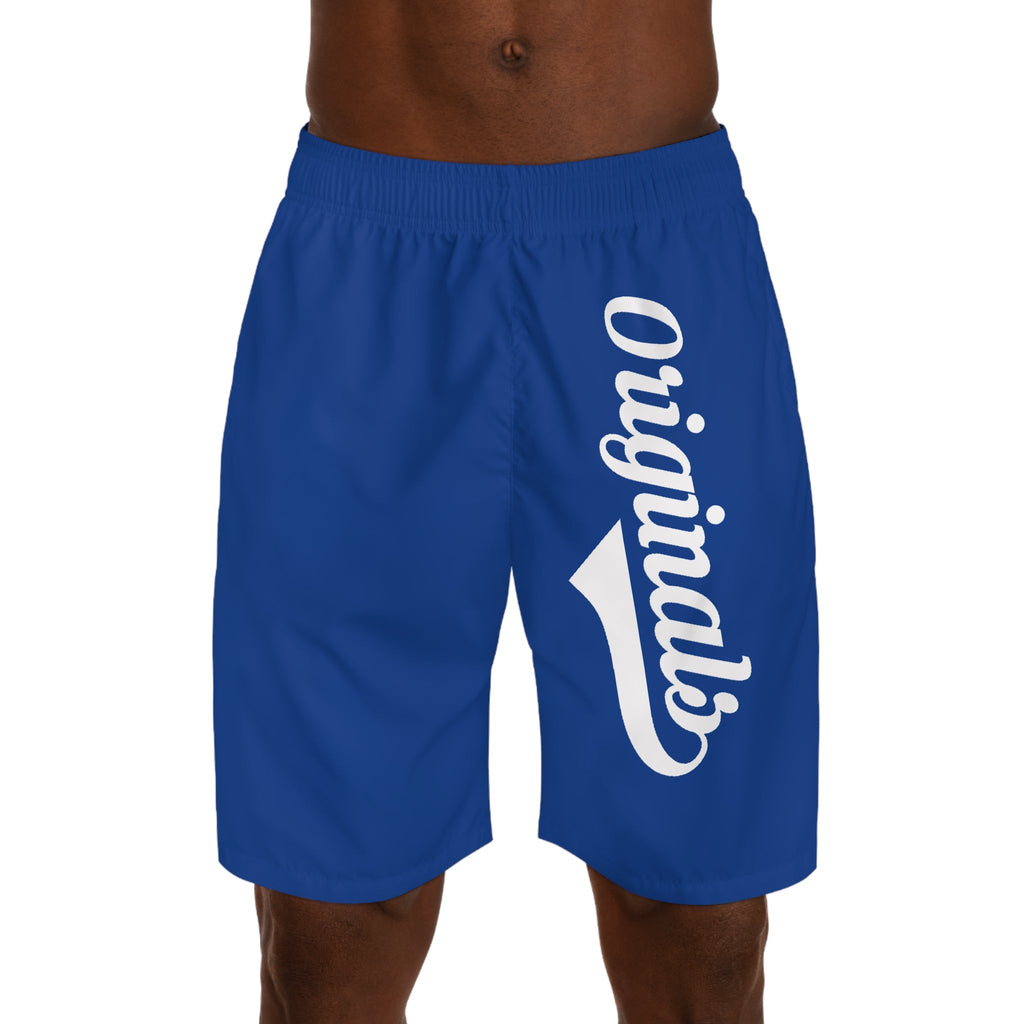 Originals Vertical Script Men's Jogger Shorts — Blue Athletic Casual Summer Shorts - 314 Originals