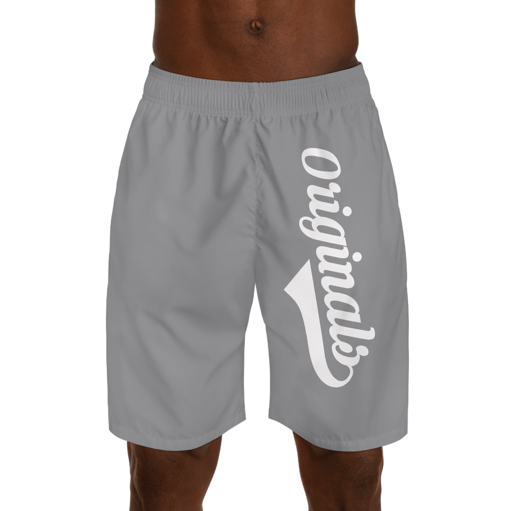 Originals Vertical Script Men's Jogger Shorts — Grey Athletic Casual Summer Shorts - 314 Originals