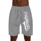 Originals Vertical Script Men's Jogger Shorts — Grey Athletic Casual Summer Shorts - 314 Originals