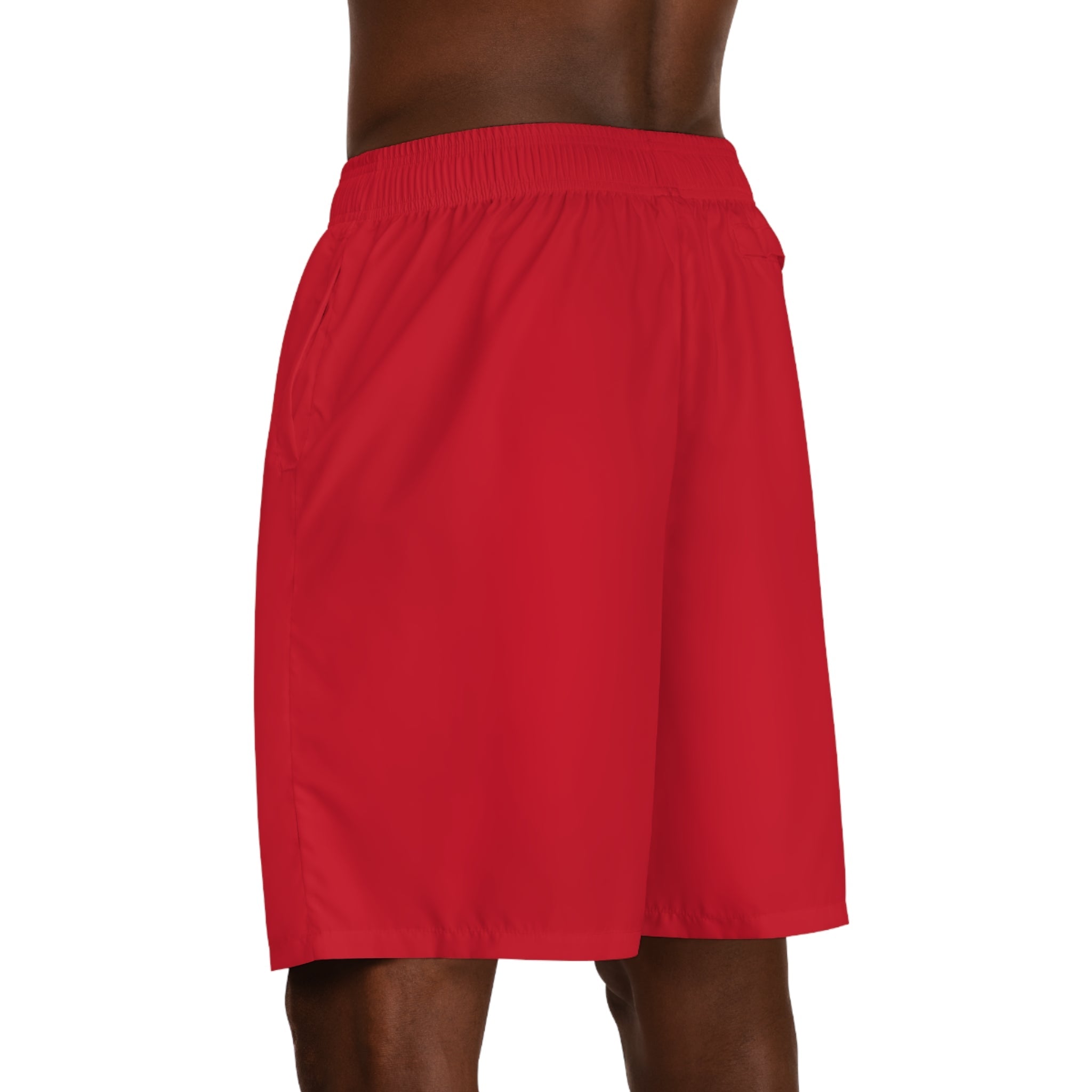 Originals Vertical Script Men's Jogger Shorts — Red Athletic Casual Summer Shorts - 314 Originals