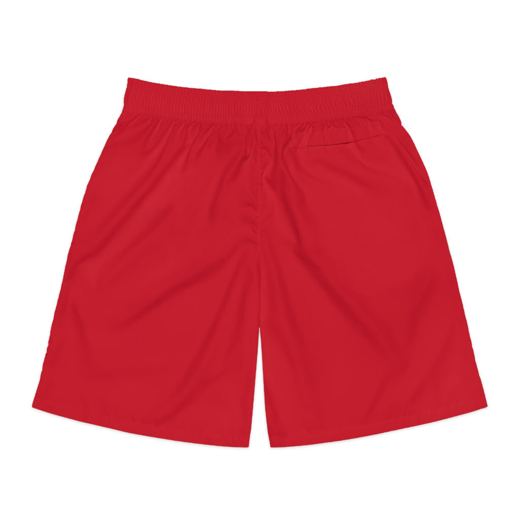Originals Vertical Script Men's Jogger Shorts — Red Athletic Casual Summer Shorts - 314 Originals