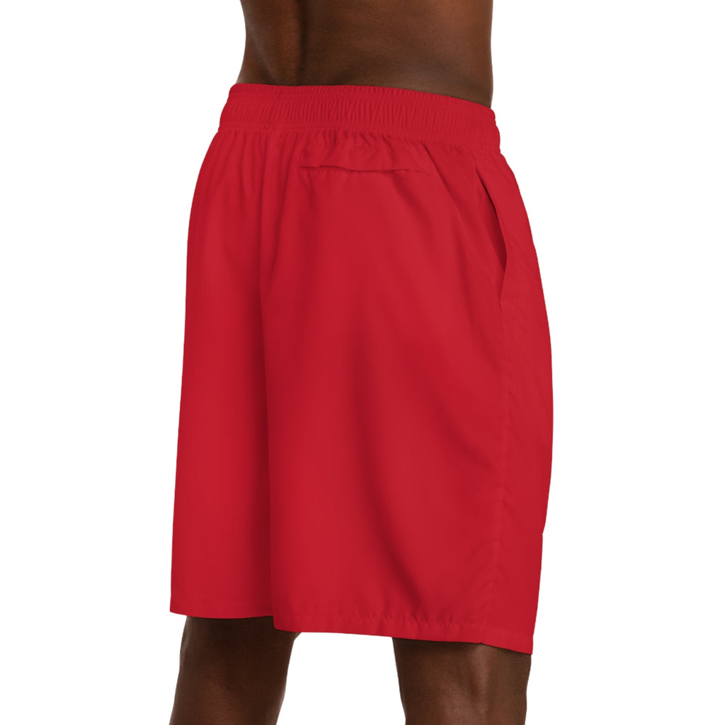 Originals Vertical Script Men's Jogger Shorts — Red Athletic Casual Summer Shorts - 314 Originals