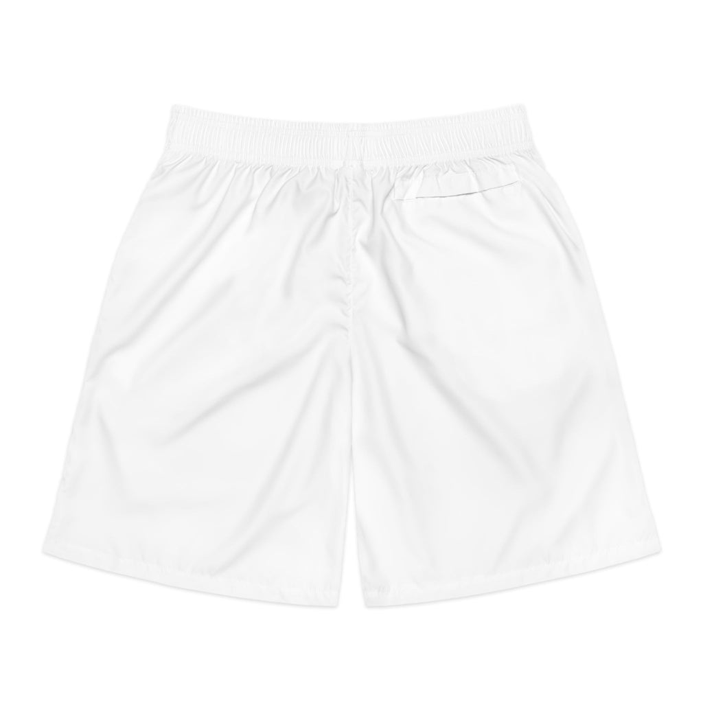 Originals Vertical Script Men's Jogger Shorts — White Athletic Casual Summer Shorts - 314 Originals
