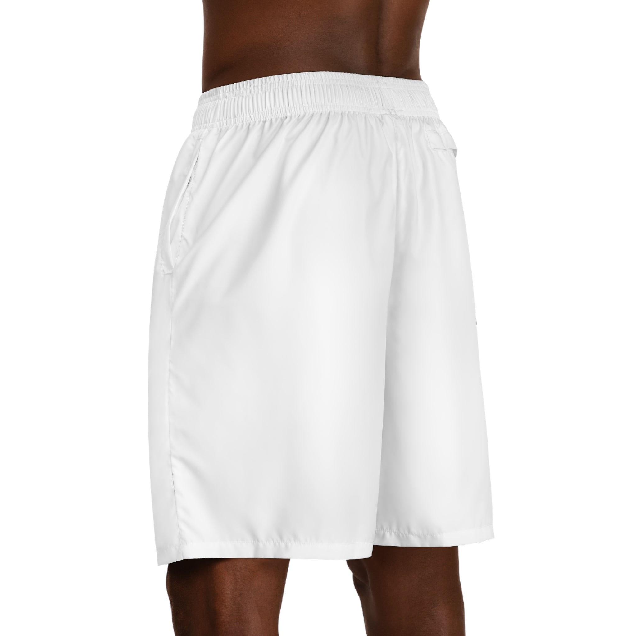 Originals Vertical Script Men's Jogger Shorts — White Athletic Casual Summer Shorts - 314 Originals