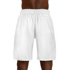 Originals Vertical Script Men's Jogger Shorts — White Athletic Casual Summer Shorts - 314 Originals