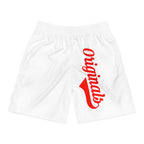 Originals Vertical Script Men's Jogger Shorts — White Athletic Casual Summer Shorts - 314 Originals