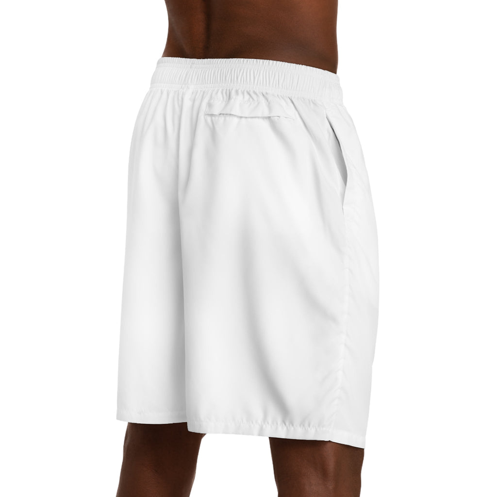 Originals Vertical Script Men's Jogger Shorts — White Athletic Casual Summer Shorts - 314 Originals