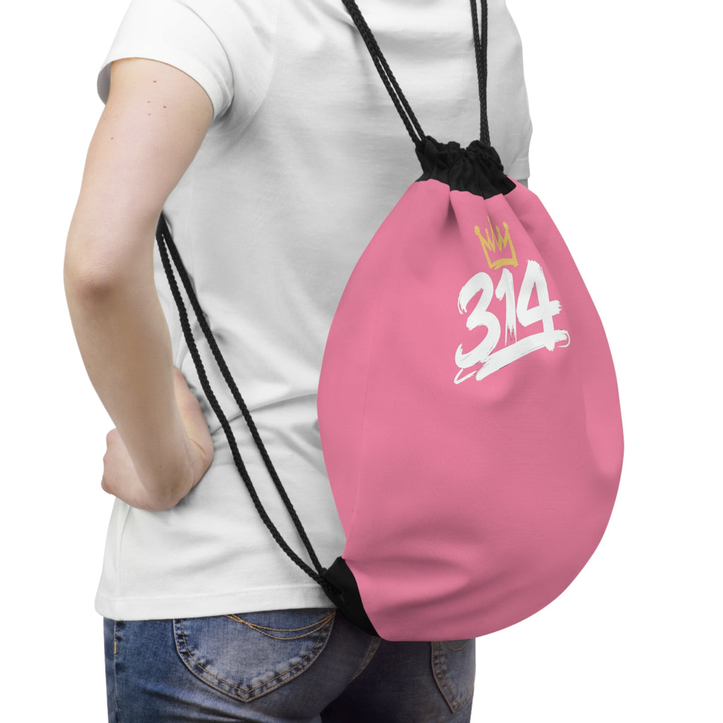 Pink 314 Crown Drawstring Gym Sack - 314 Originals