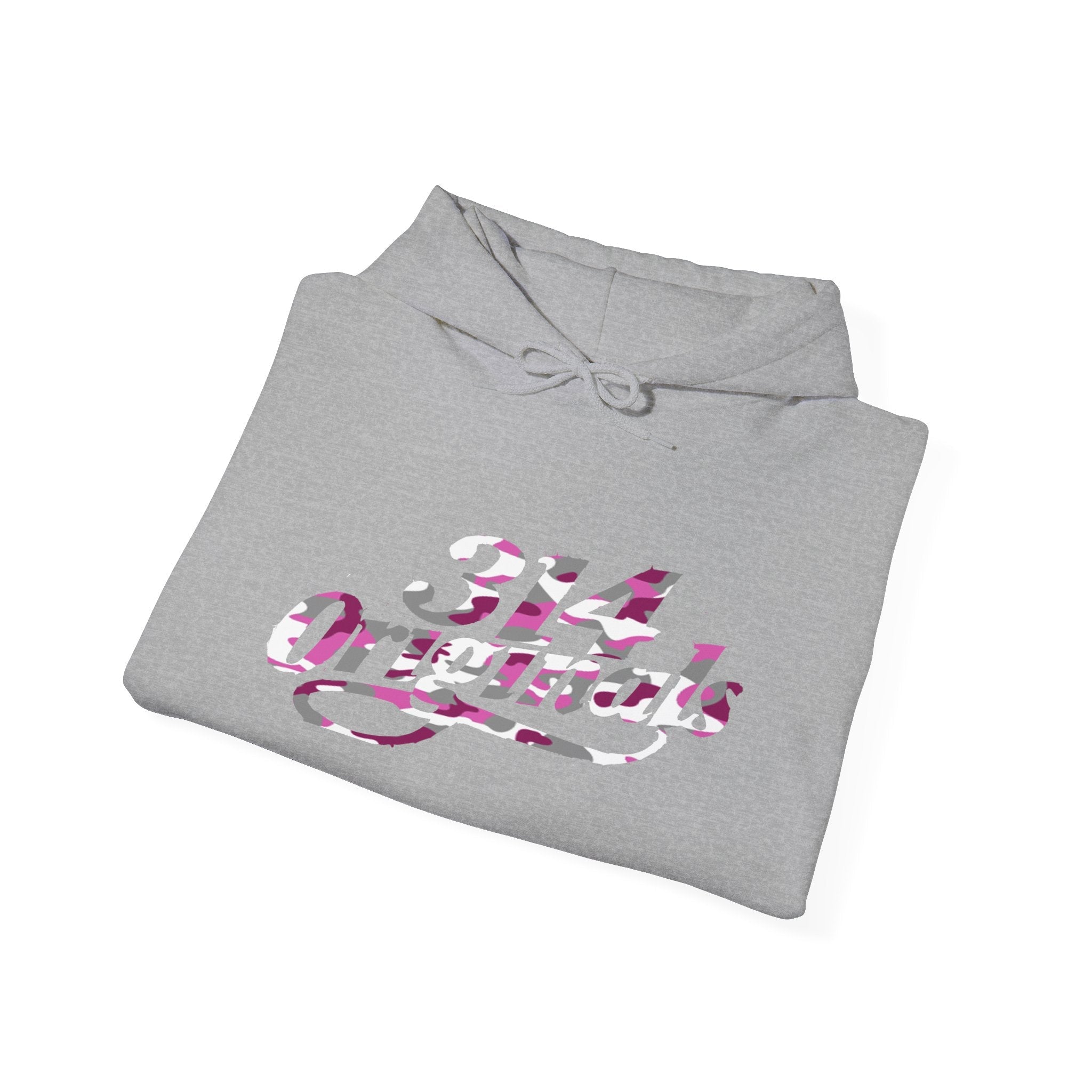 Pink Camo '314' Script Hoodie — City Pride Casual Pullover - 314 Originals