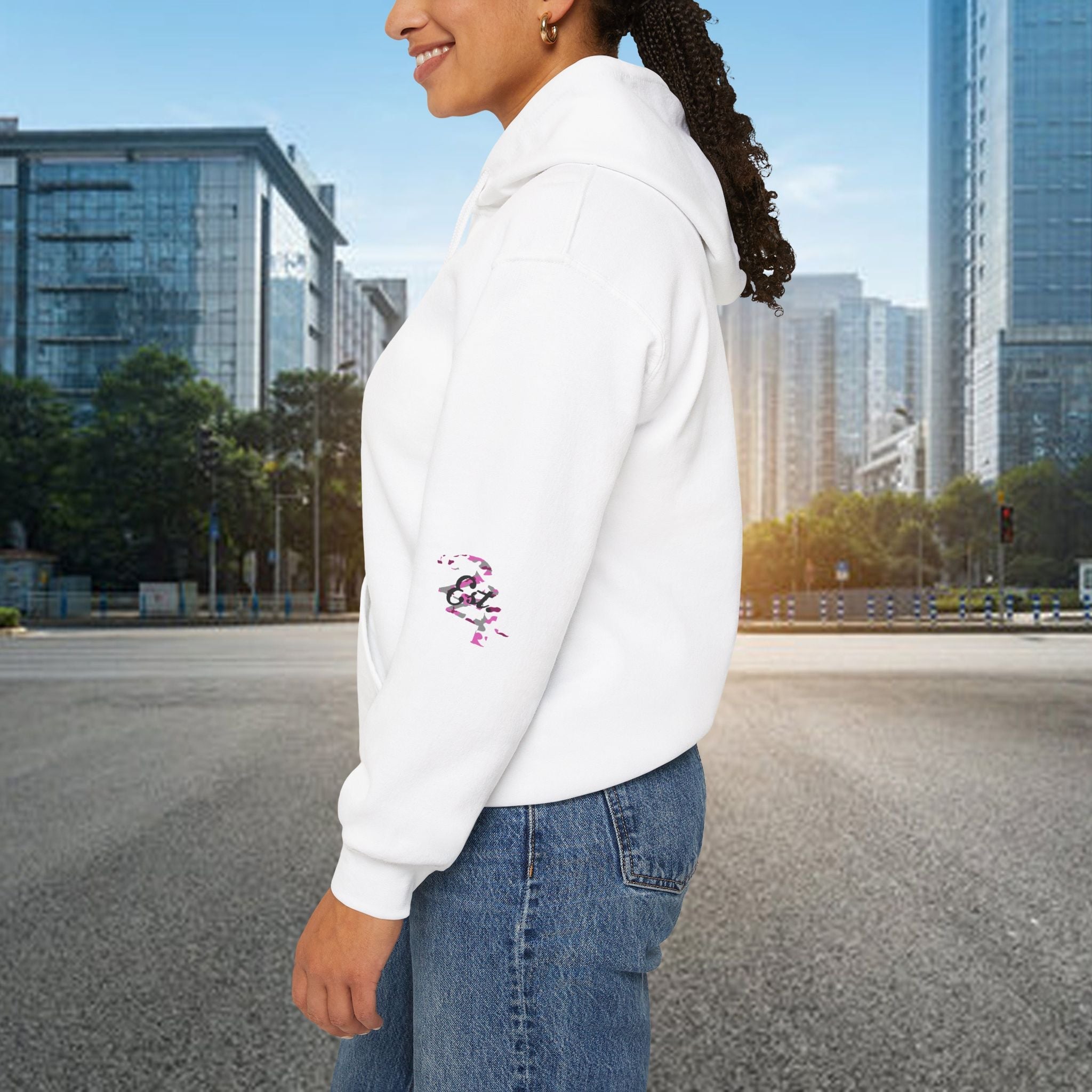 Pink Camo '314' Script Hoodie — City Pride Casual Pullover - 314 Originals