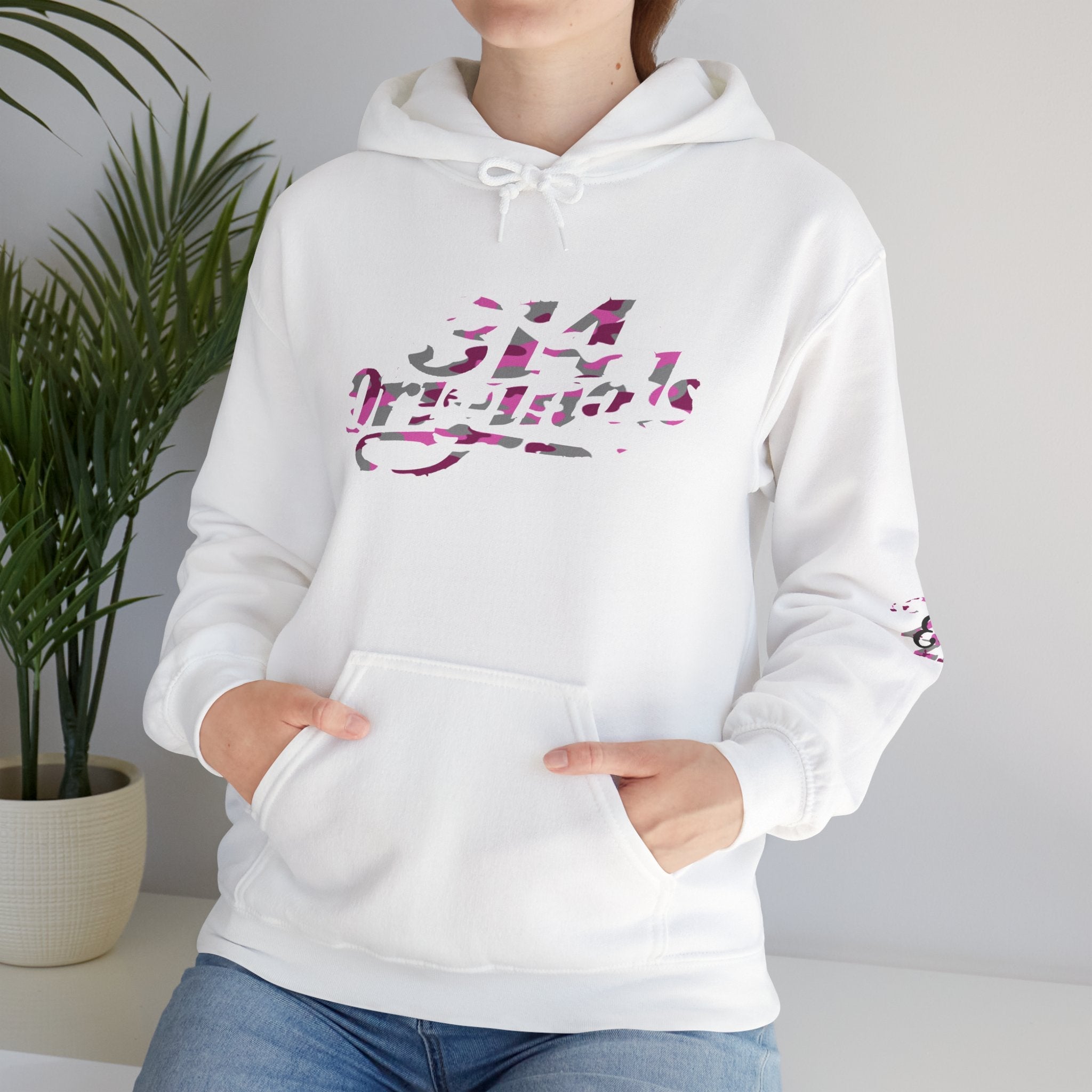 Pink Camo '314' Script Hoodie — City Pride Casual Pullover - 314 Originals