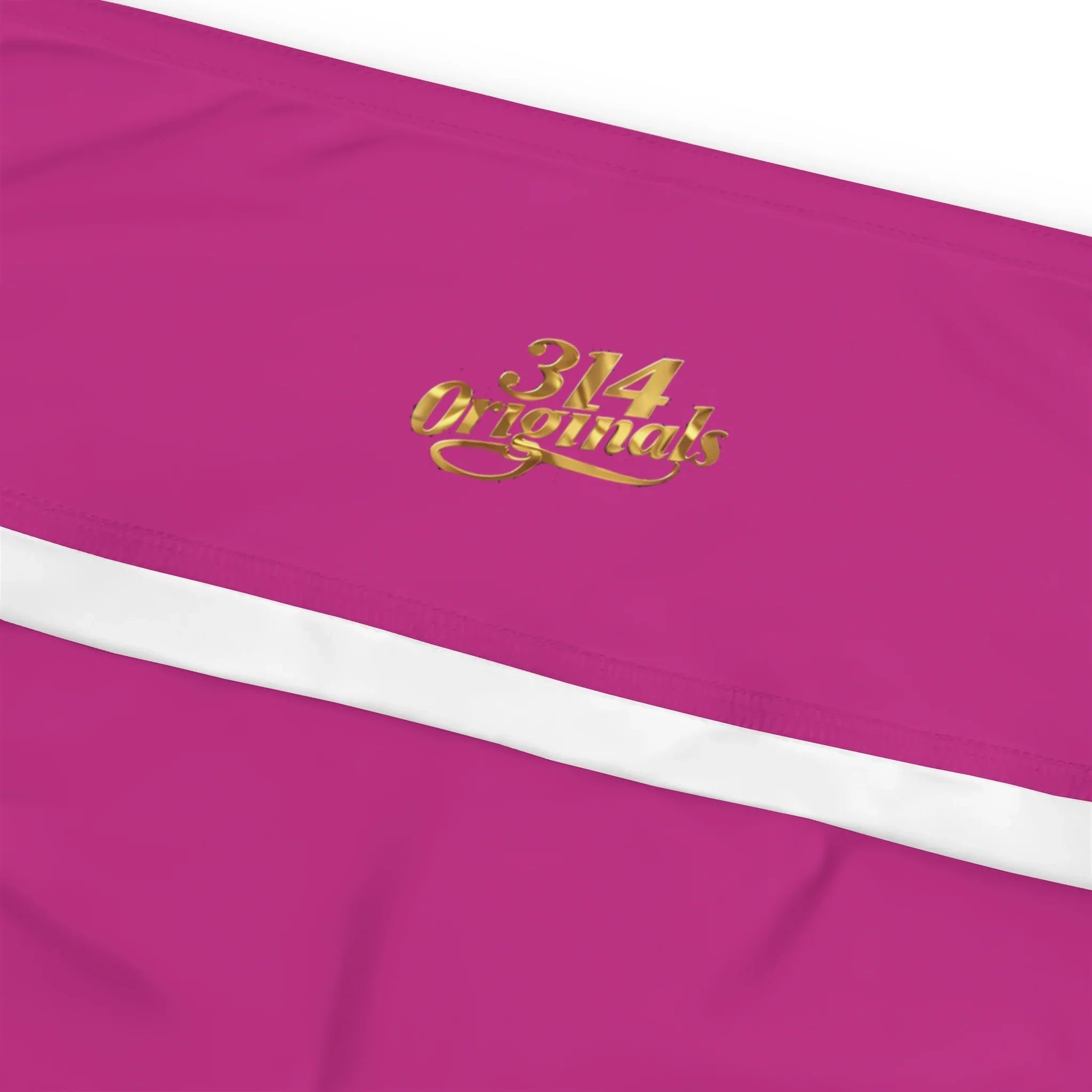 Pink Plus Size Leggings — Subtle Side Script Graphic, Comfortable Everyday Activewear - 314 Originals