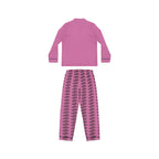 Pink Satin Pajama Set – All-Over Crown Print Women's Sleepwear - 314 Originals
