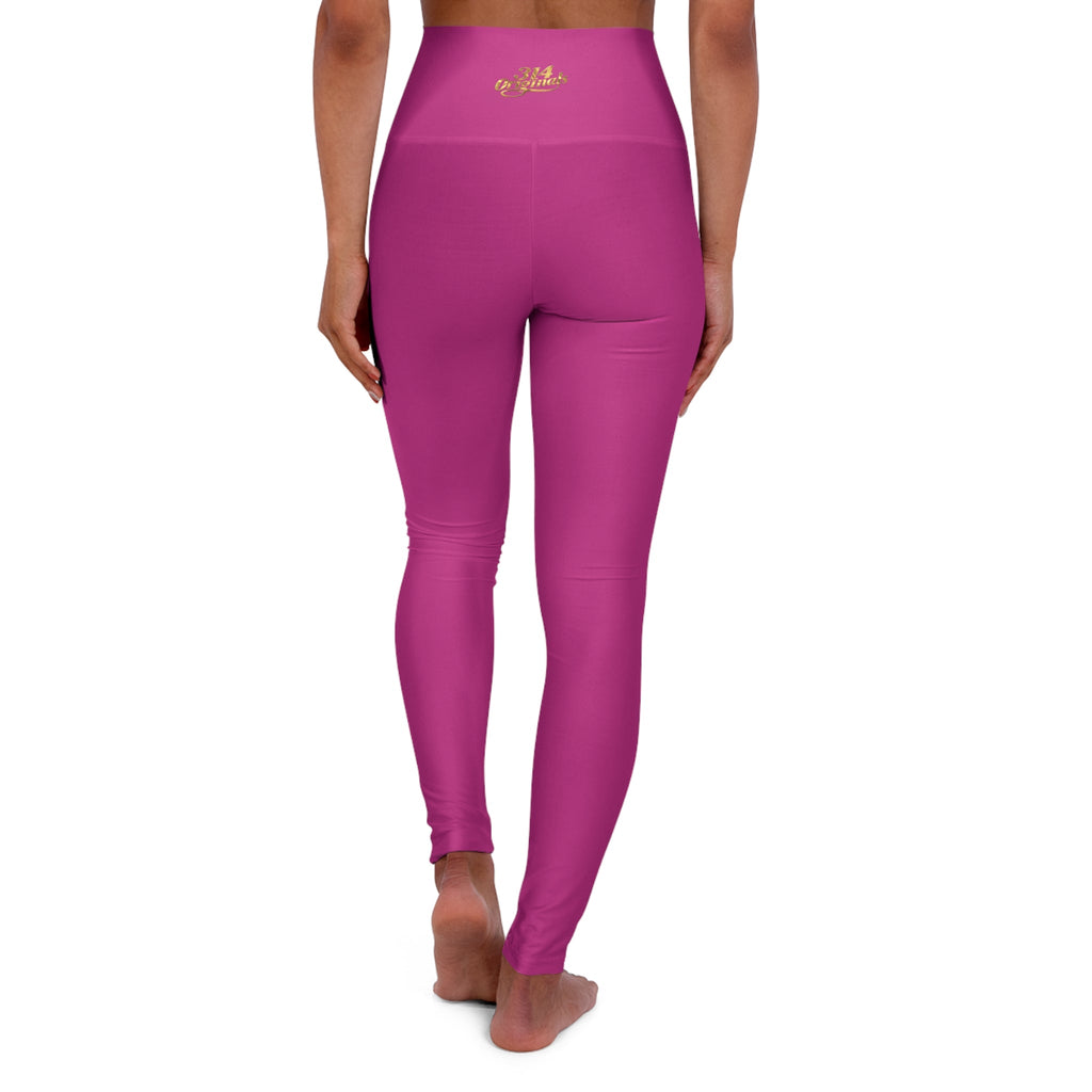 Pink Yoga Leggings — High-Waisted Leggings with Pink “Originals” Side Script - 314 Originals