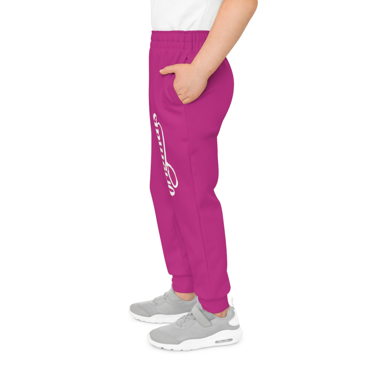 Pink Youth Joggers with 314 Originals Side Graphic — Kids Athletic Sweatpants - 314 Originals