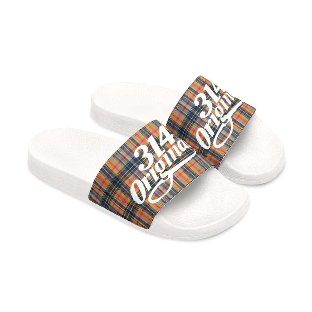Plaid '314 Originals' Removable-Strap Slide Sandals - 314 Originals