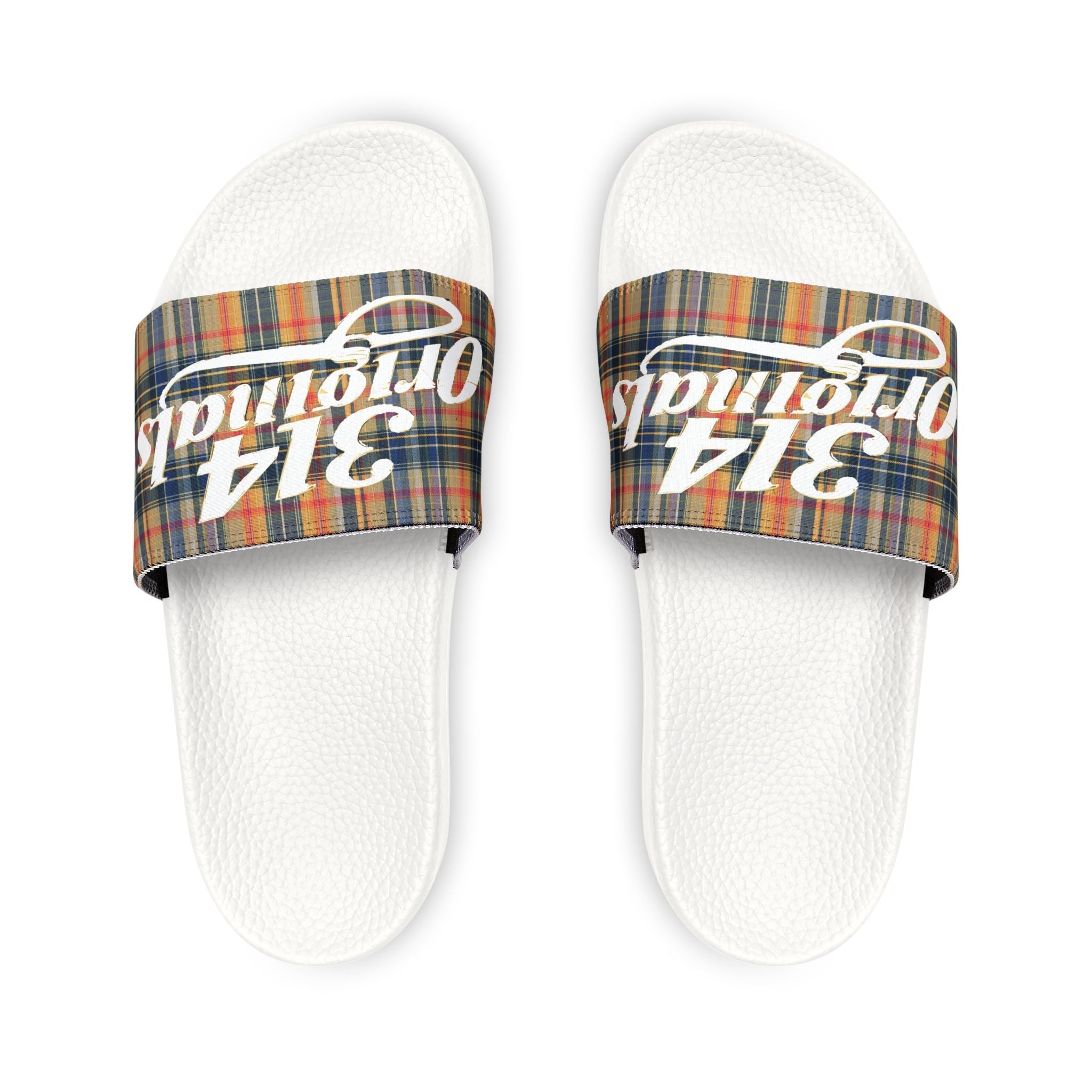 Plaid '314 Originals' Removable-Strap Slide Sandals - 314 Originals