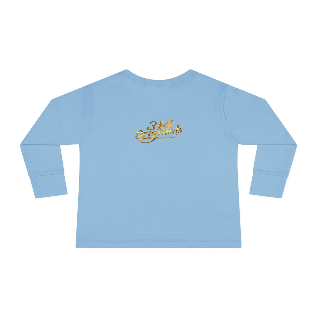 Prince Toddler Long Sleeve Tee — Gold Crown Script - 314 Originals