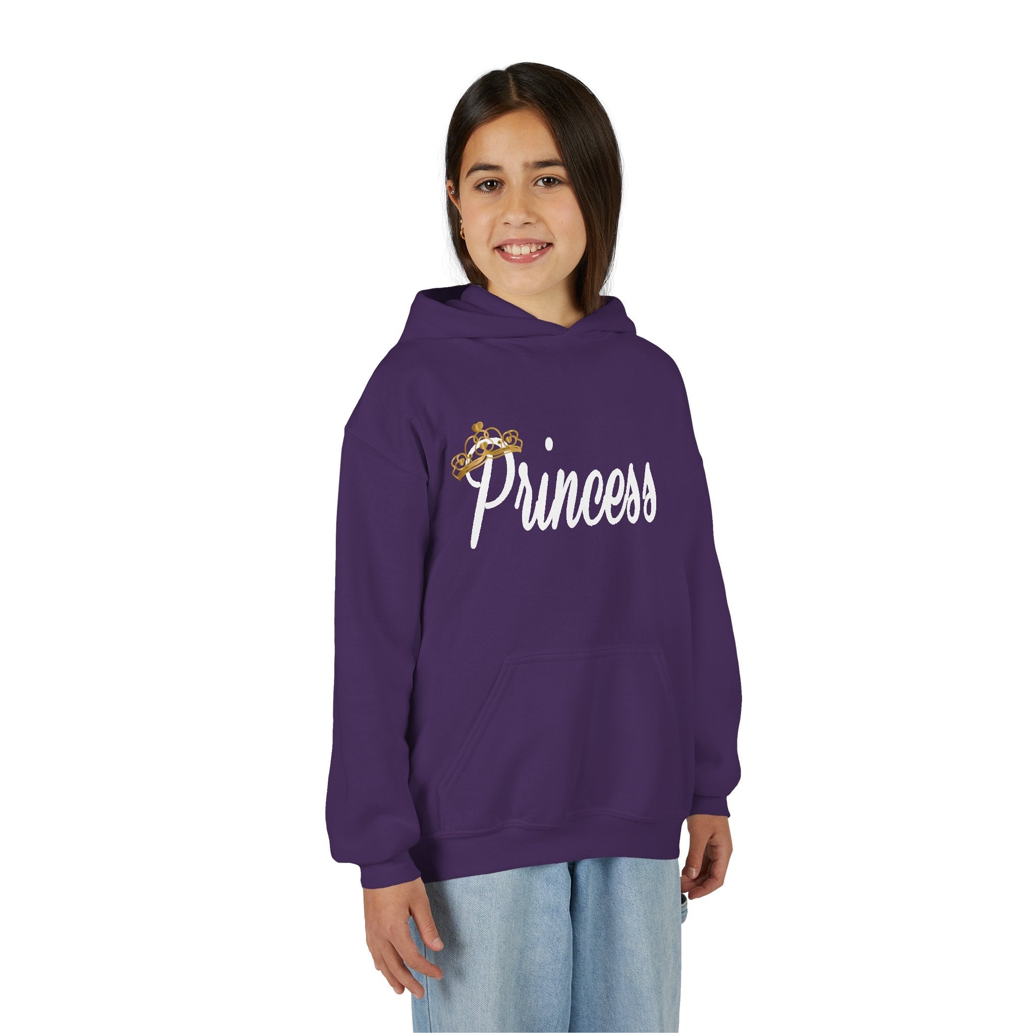 Princess Hoodie — Glitter Crown Graphic Pullover for Girls - 314 Originals