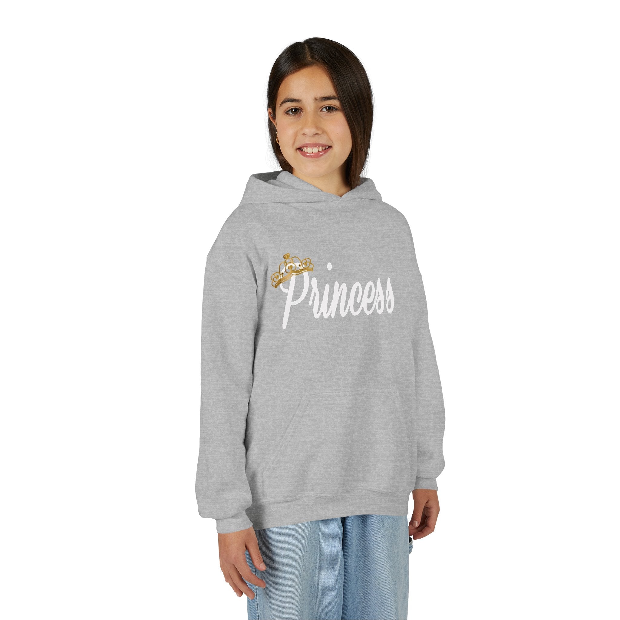 Princess Hoodie — Glitter Crown Graphic Pullover for Girls - 314 Originals