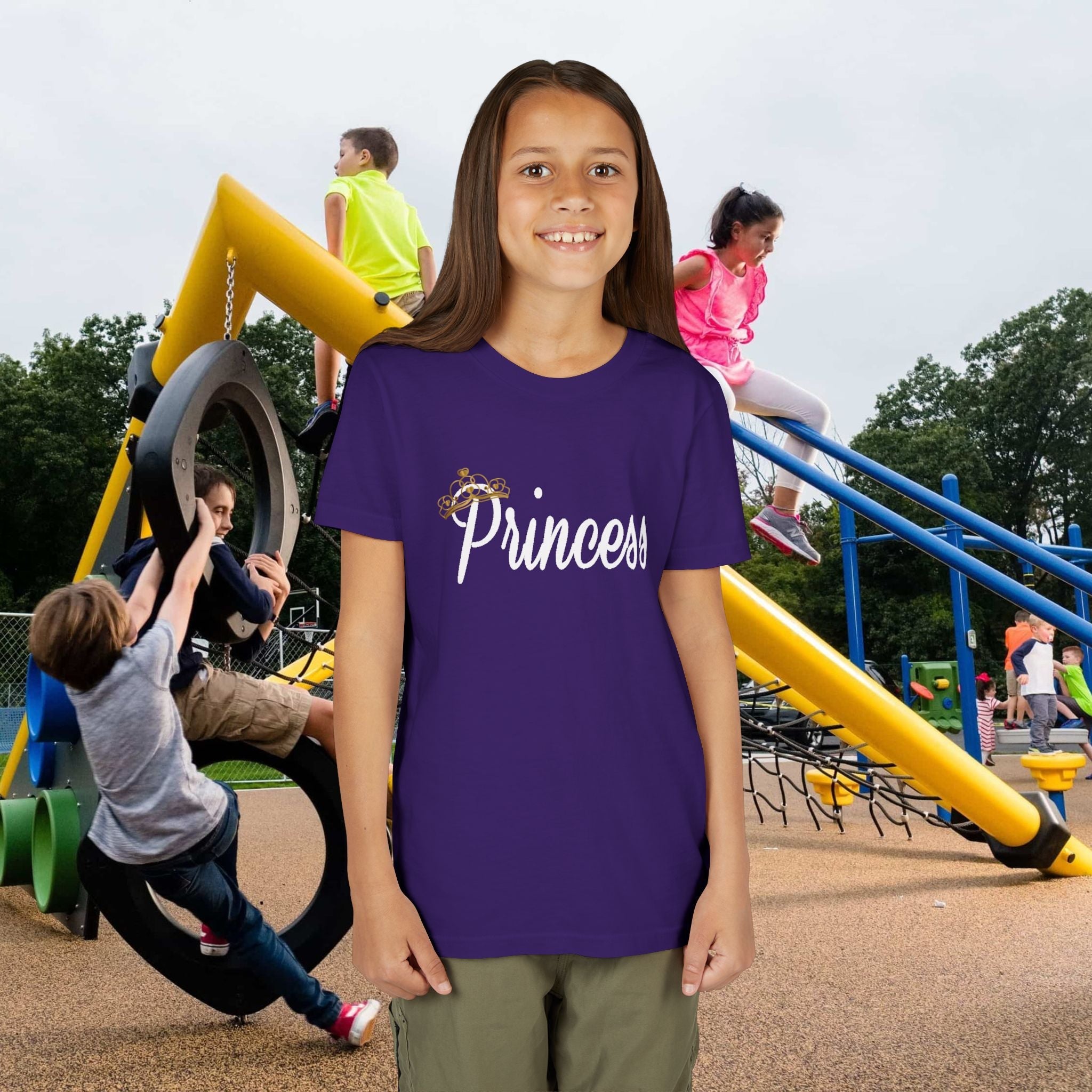 Princess Youth Tee — Sparkle Crown Kids T‑Shirt - 314 Originals