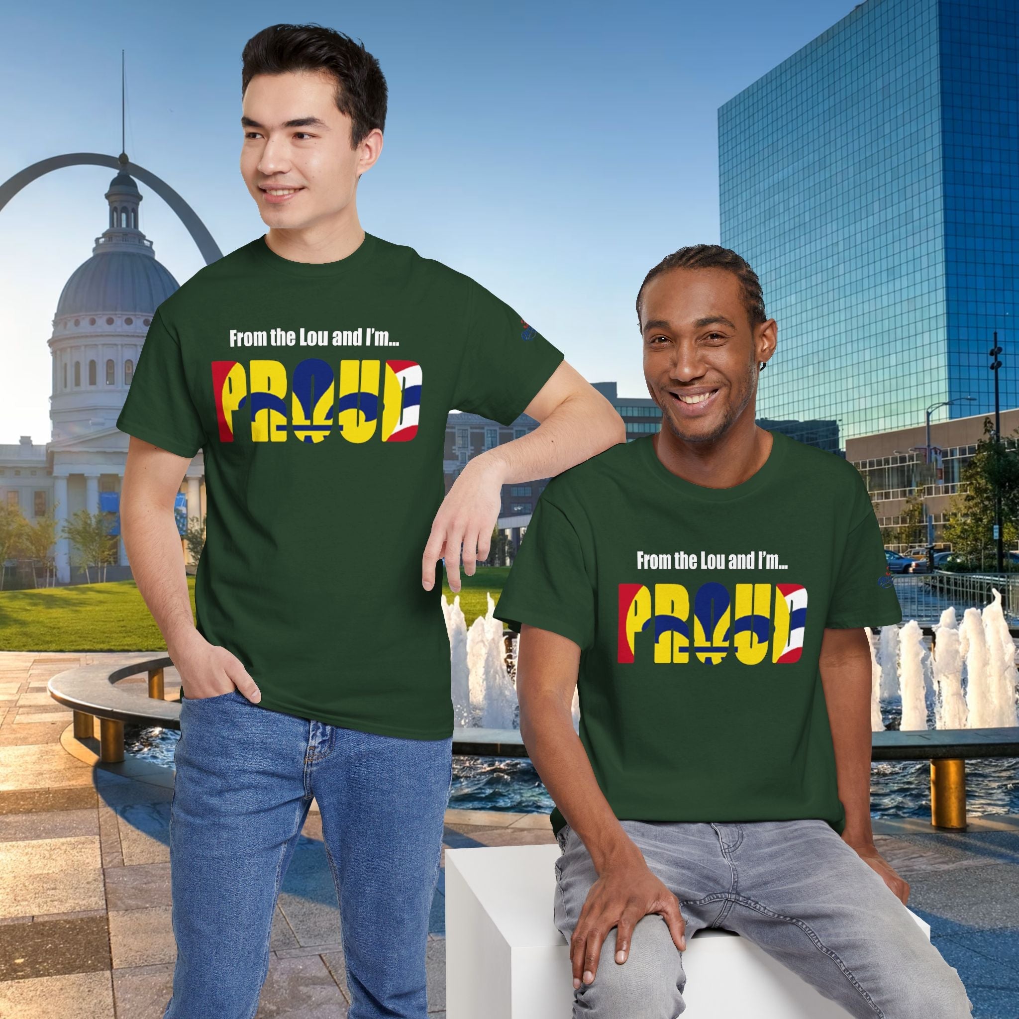 Proud Missouri Flag T-Shirt — "From the Lou and I’m... PROUD" - 314 Originals