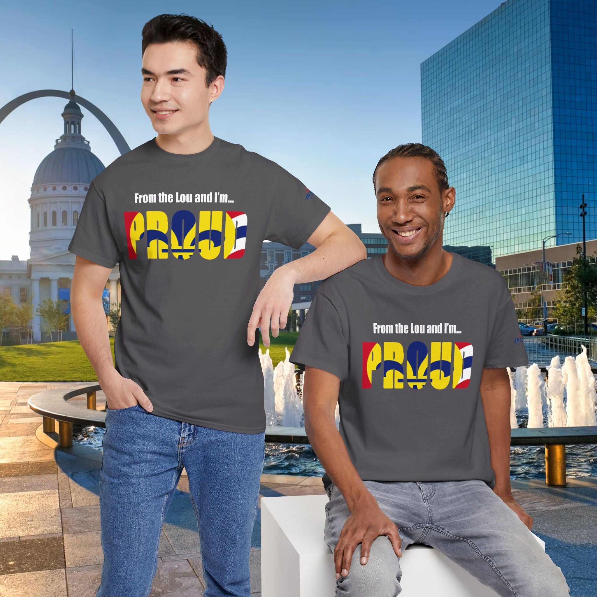 Proud Missouri Flag T-Shirt — "From the Lou and I’m... PROUD" - 314 Originals