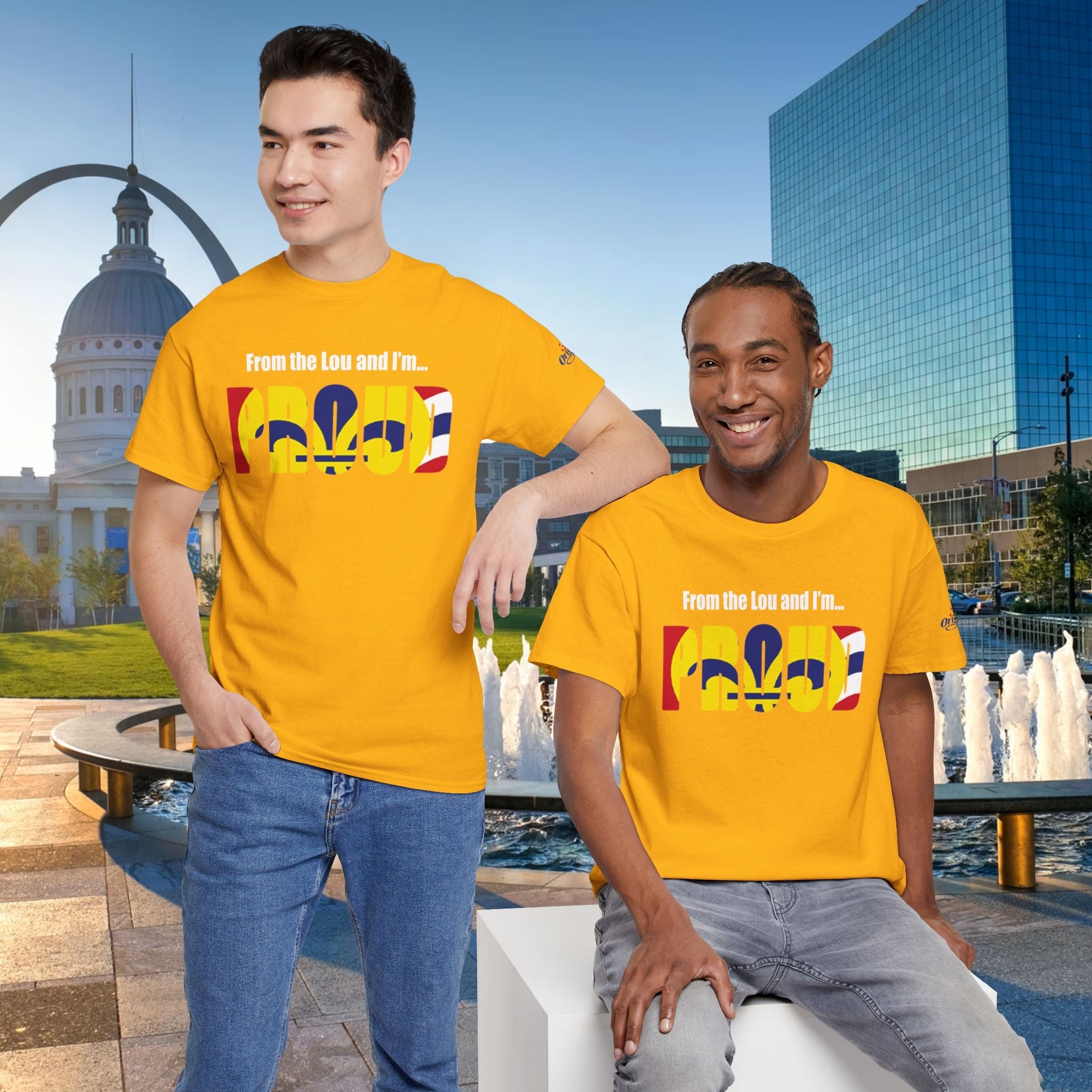Proud Missouri Flag T-Shirt — "From the Lou and I’m... PROUD" - 314 Originals