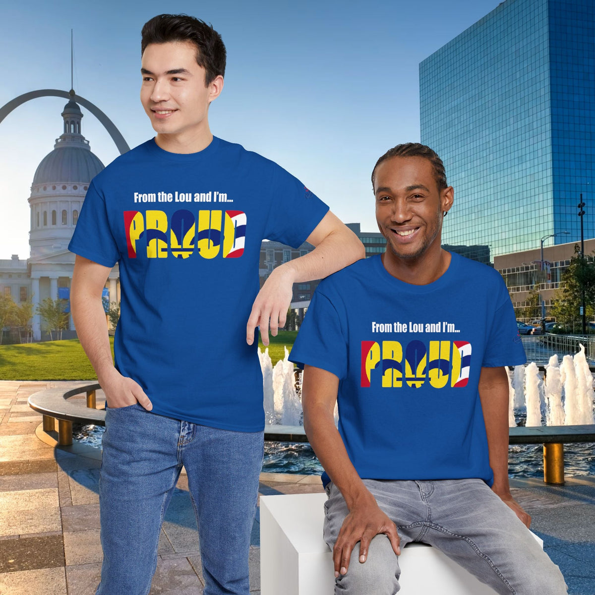 Proud Missouri Flag T-Shirt — "From the Lou and I’m... PROUD" - 314 Originals
