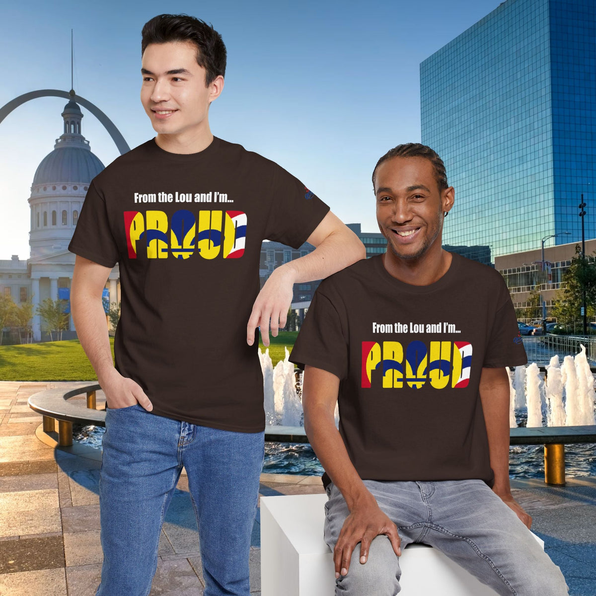 Proud Missouri Flag T-Shirt — "From the Lou and I’m... PROUD" - 314 Originals
