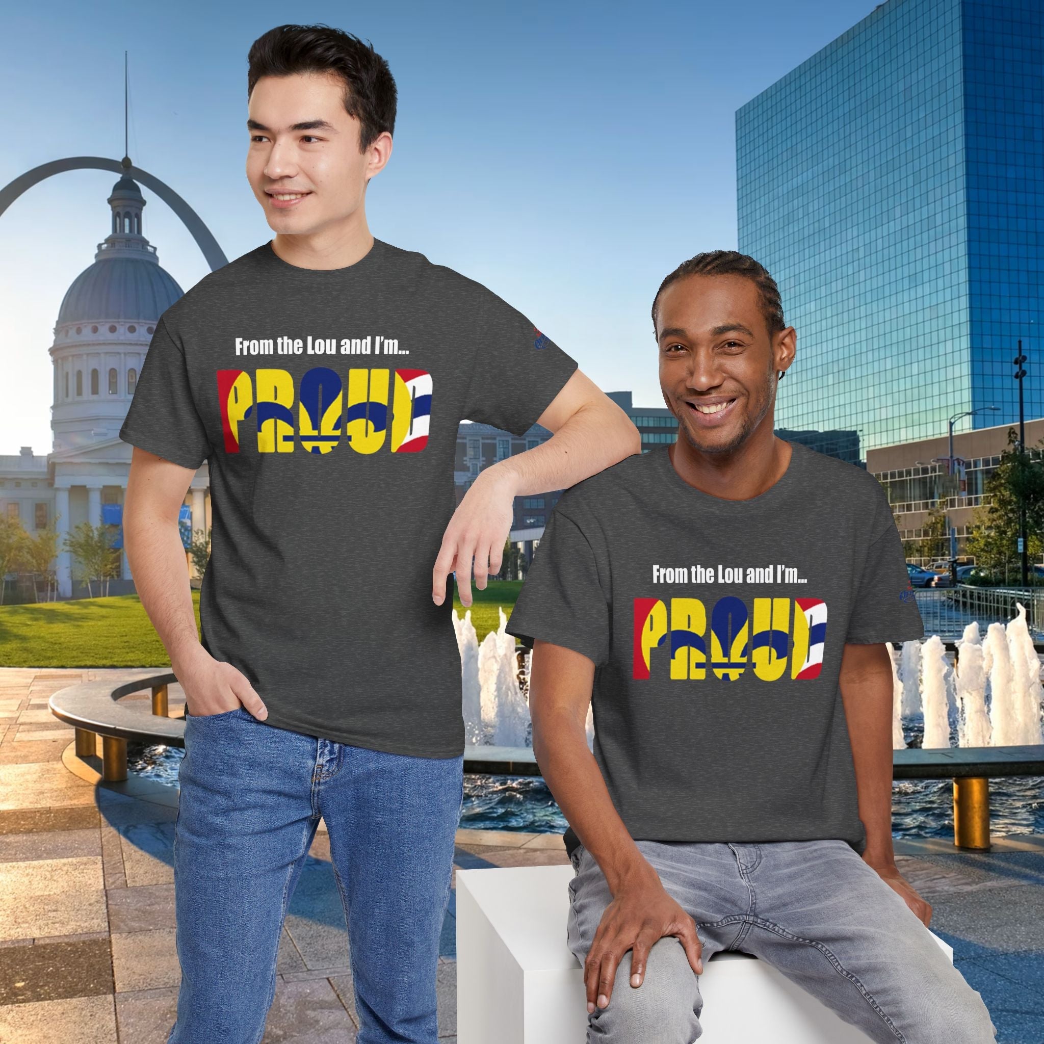 Proud Missouri Flag T-Shirt — "From the Lou and I’m... PROUD" - 314 Originals