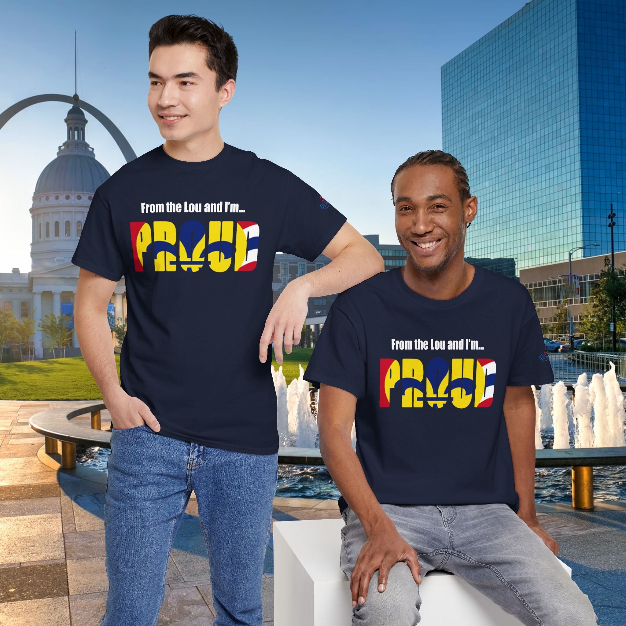 Proud Missouri Flag T-Shirt — "From the Lou and I’m... PROUD" - 314 Originals