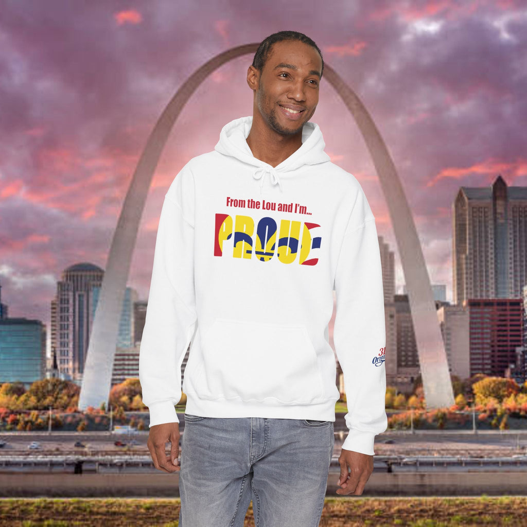 Proud Missouri Fleur-de-lis Hoodie — From the Lou St. Louis Pride Sweatshirt - 314 Originals