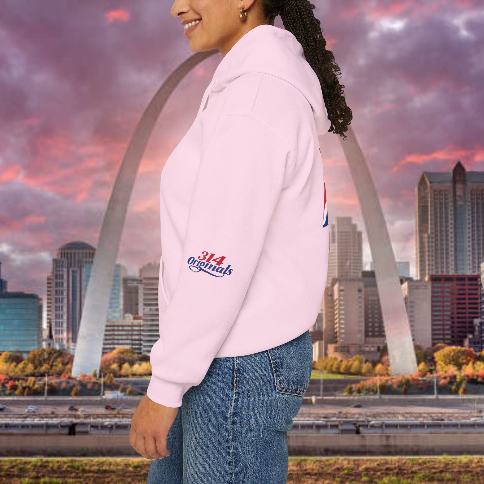 Proud Missouri Fleur-de-lis Hoodie — From the Lou St. Louis Pride Sweatshirt - 314 Originals