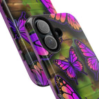 Purple Monarch Butterfly Tough Phone Case — Floral Nature Protective Cover - 314 Originals
