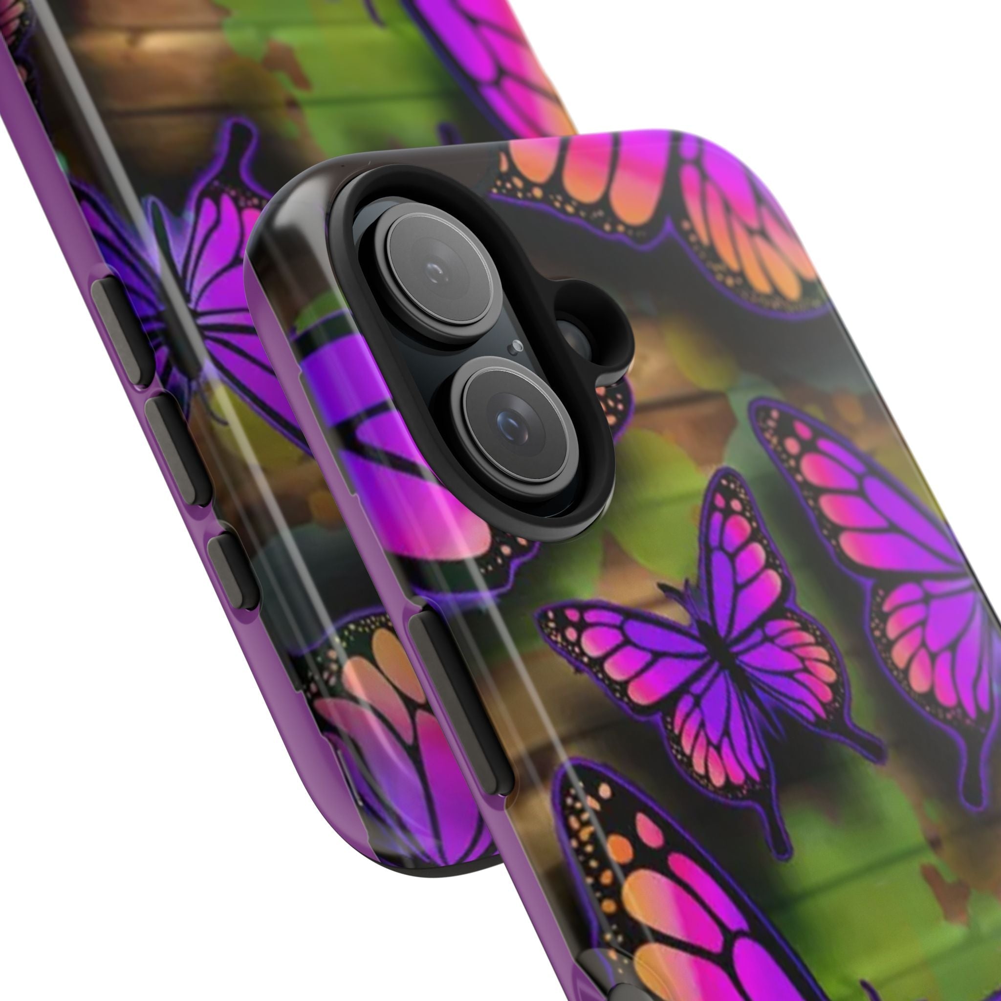 Purple Monarch Butterfly Tough Phone Case — Floral Nature Protective Cover - 314 Originals