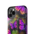 Purple Monarch Butterfly Tough Phone Case — Floral Nature Protective Cover - 314 Originals