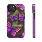 Purple Monarch Butterfly Tough Phone Case — Floral Nature Protective Cover - 314 Originals
