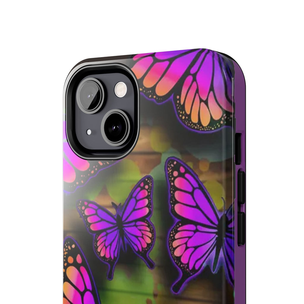 Purple Monarch Butterfly Tough Phone Case — Floral Nature Protective Cover - 314 Originals