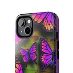 Purple Monarch Butterfly Tough Phone Case — Floral Nature Protective Cover - 314 Originals
