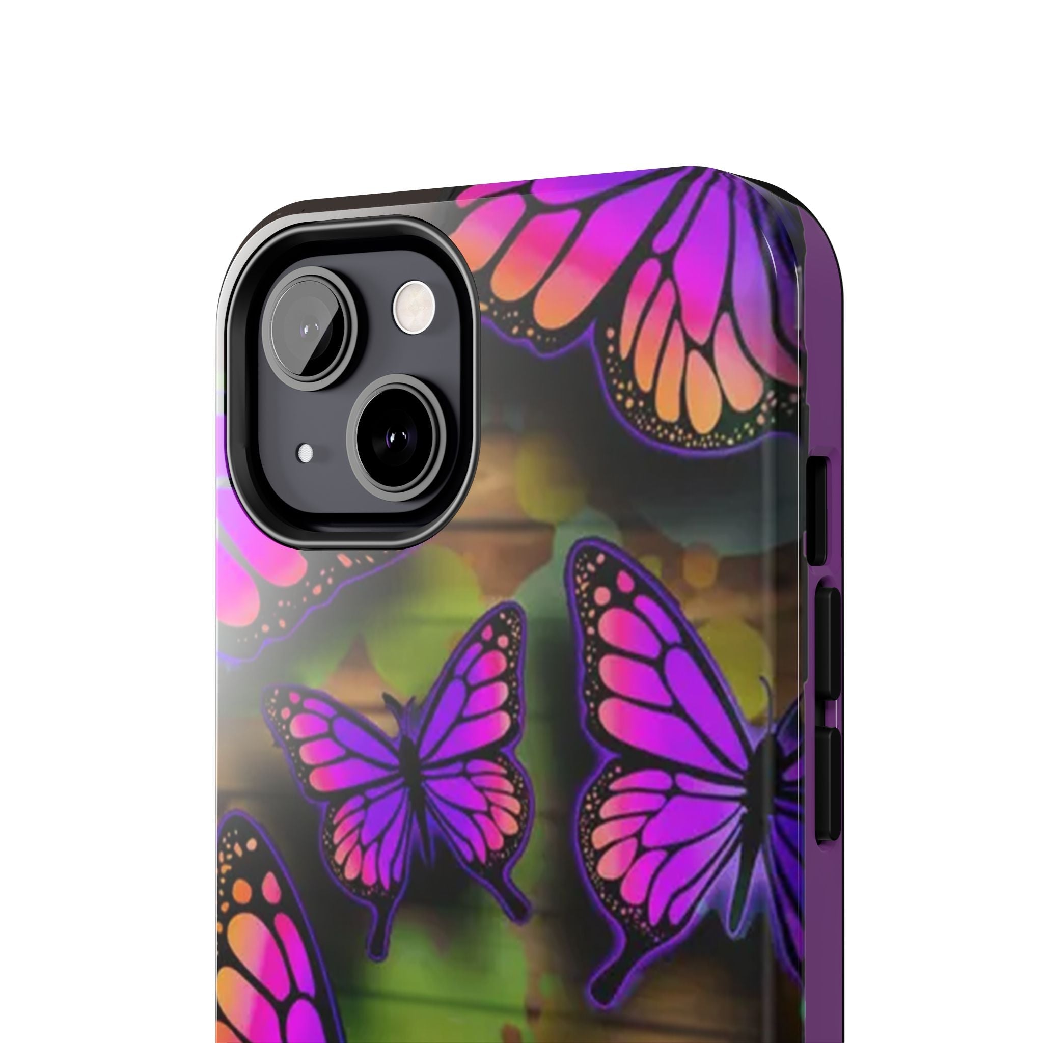 Purple Monarch Butterfly Tough Phone Case — Floral Nature Protective Cover - 314 Originals