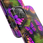 Purple Monarch Butterfly Tough Phone Case — Floral Nature Protective Cover - 314 Originals