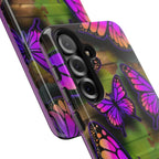 Purple Monarch Butterfly Tough Phone Case — Floral Nature Protective Cover - 314 Originals
