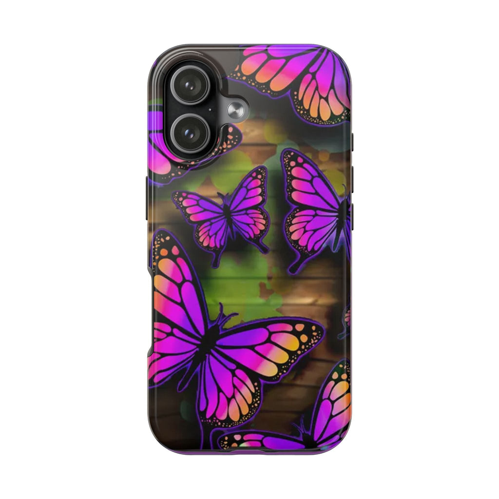 Purple Monarch Butterfly Tough Phone Case — Floral Nature Protective Cover - 314 Originals