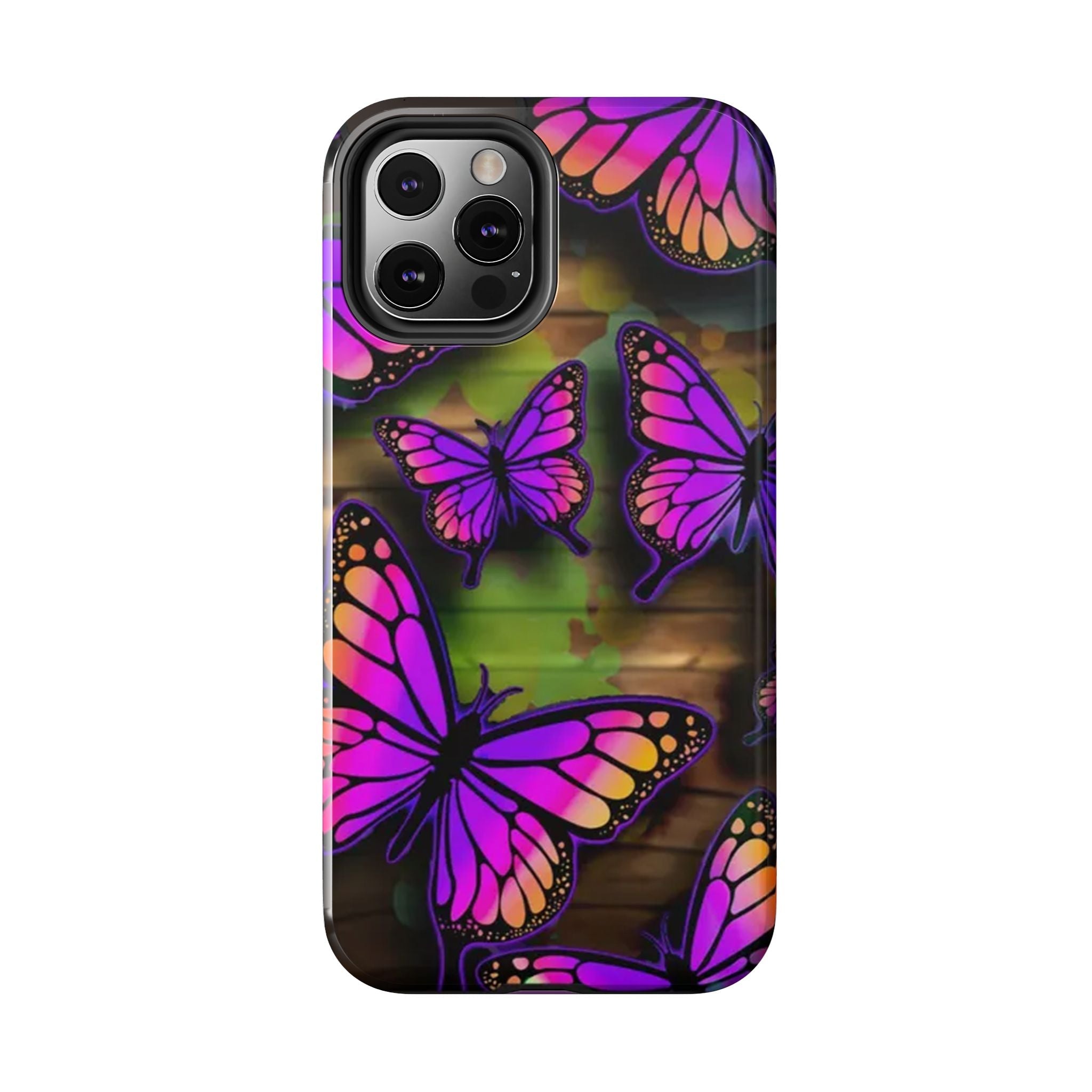 Purple Monarch Butterfly Tough Phone Case — Floral Nature Protective Cover - 314 Originals